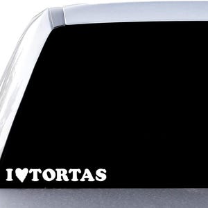 I Heart Tortas Vinyl Decal Outdoor Window Sticker, Laptop Sticker Car Waterproof Vinyl Sticker