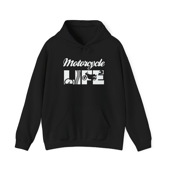 Motorcycle Life Hoodie - Unisex Heavy Blend Sweatshirt, Great Gift for Bikers, Casual Wear, Road Trip Essential, Adventure Apparel