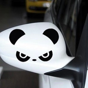 Panda Side Mirrors X2 Sticker Vinyl Decal