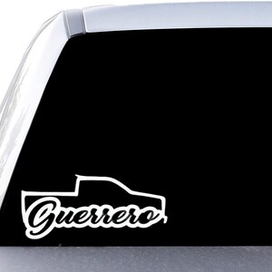 Guerrero Truck Outline Window Vinyl Decal Sticker Car Decal, Custom Bumper Sticker, Funny Gift, Road Trip Decoration, Stickers for Teens