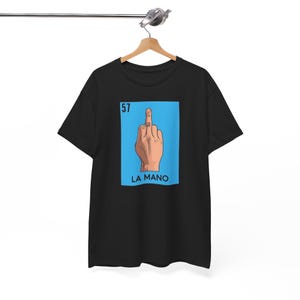 La Mano Loteria Custom Unisex T-Shirt, Mexican Fiesta T-Shirt, Loteria Shirt, Day of the Dead Top, Mexican Bingo Graphic Tee,