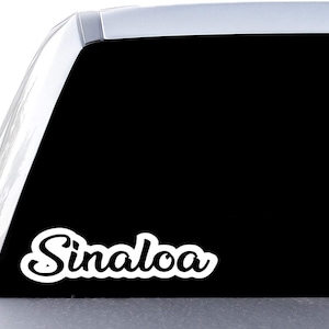 Sinaloa Aufkleber, Sinaloa Mexiko Zustand Gestanzter Aufkleber, Autofenster Dekor, Laptop Aufkleber, Reise Souvenir, Vinyl Aufkleber