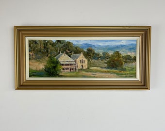 Original Signed Oil on Board Painting - Vintage Wall Art