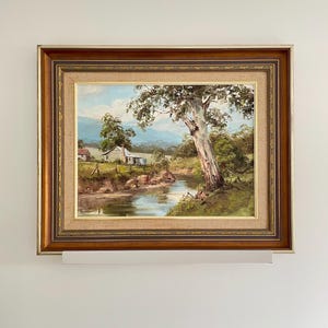 Large Vintage Original Landscape Painting - Recognised Artist (see description) - Vintage Wall Art