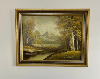 Original Signed Vintage Oil Painting - Vintage Wall Art