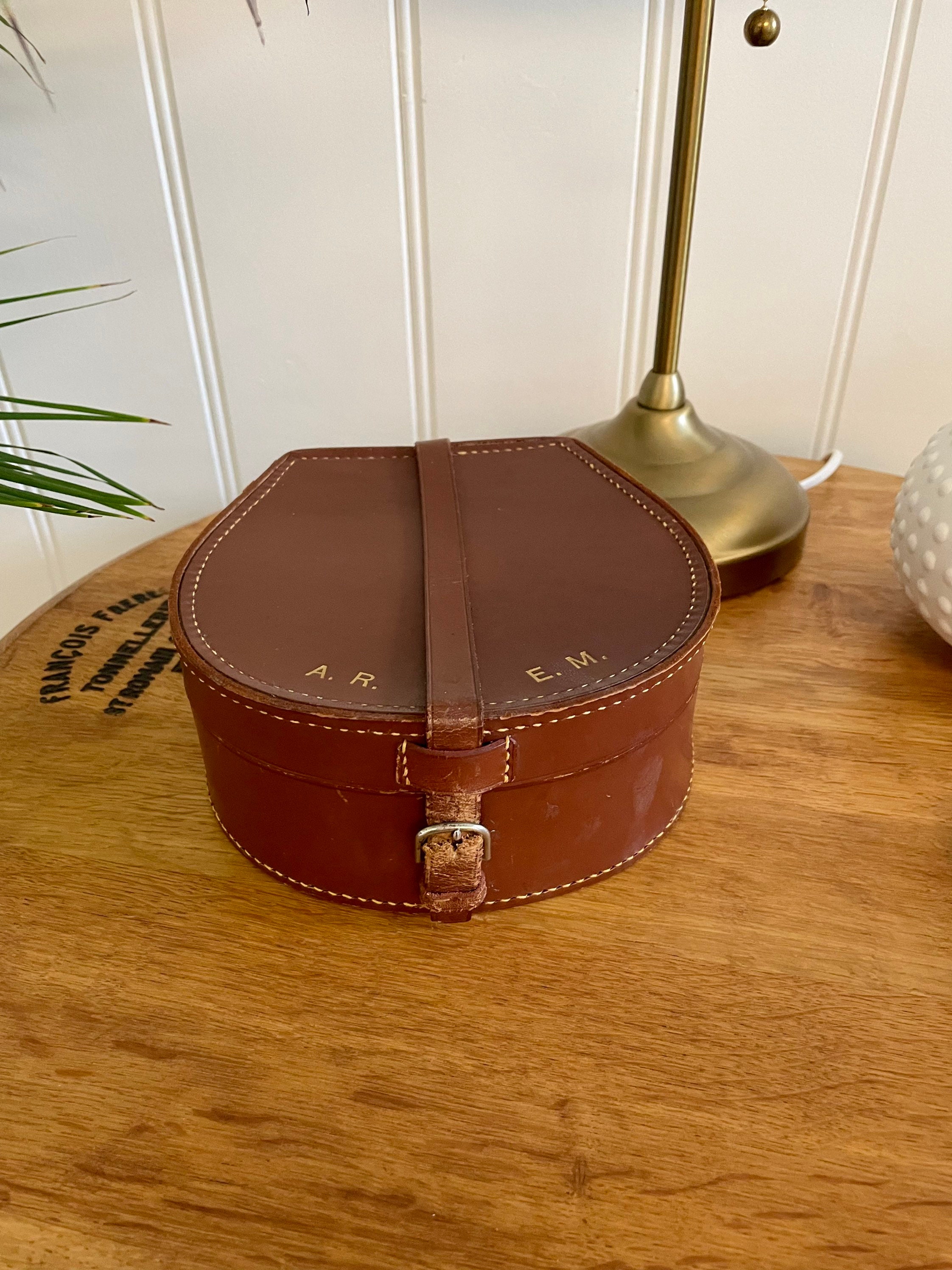 Vintage Leather Collar Box Nostalgic Home Decor Etsy