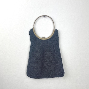 Vintage Black Knit Bag  - Vintage Bags