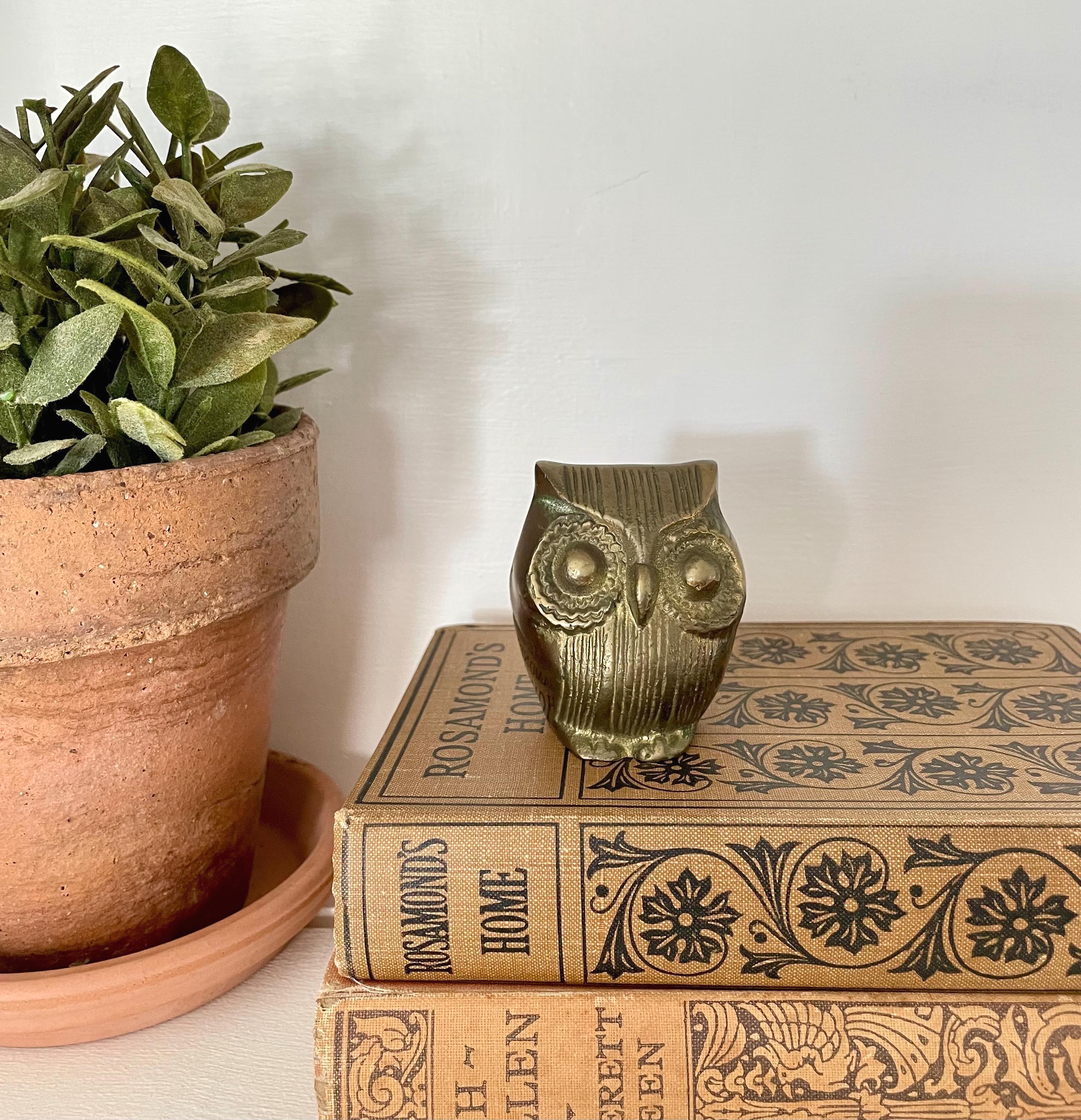 Small Vintage Brass Owl (see description) - Vintage Home Decor