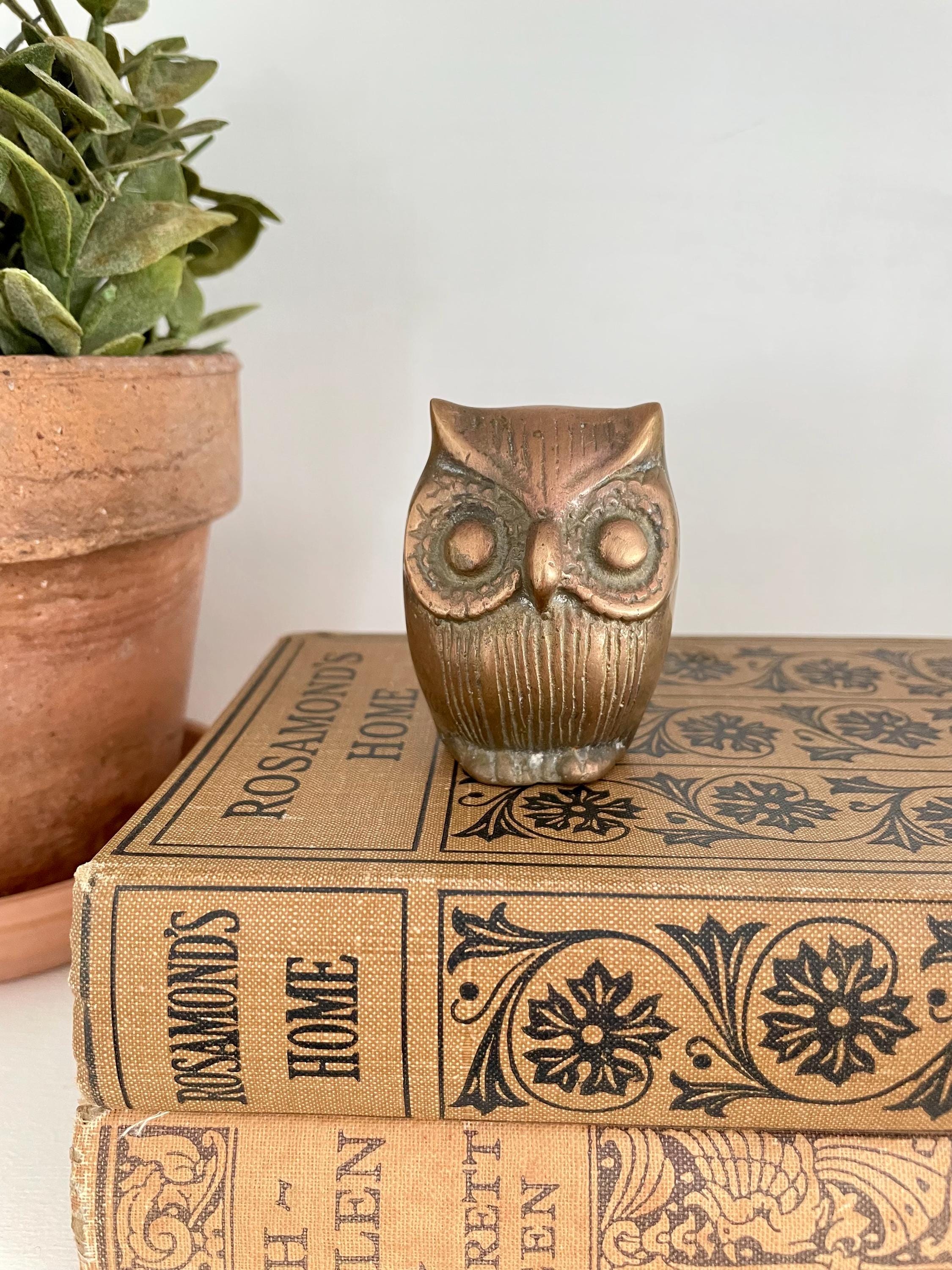 Small Vintage Brass Owl (see description) - Vintage Home Decor