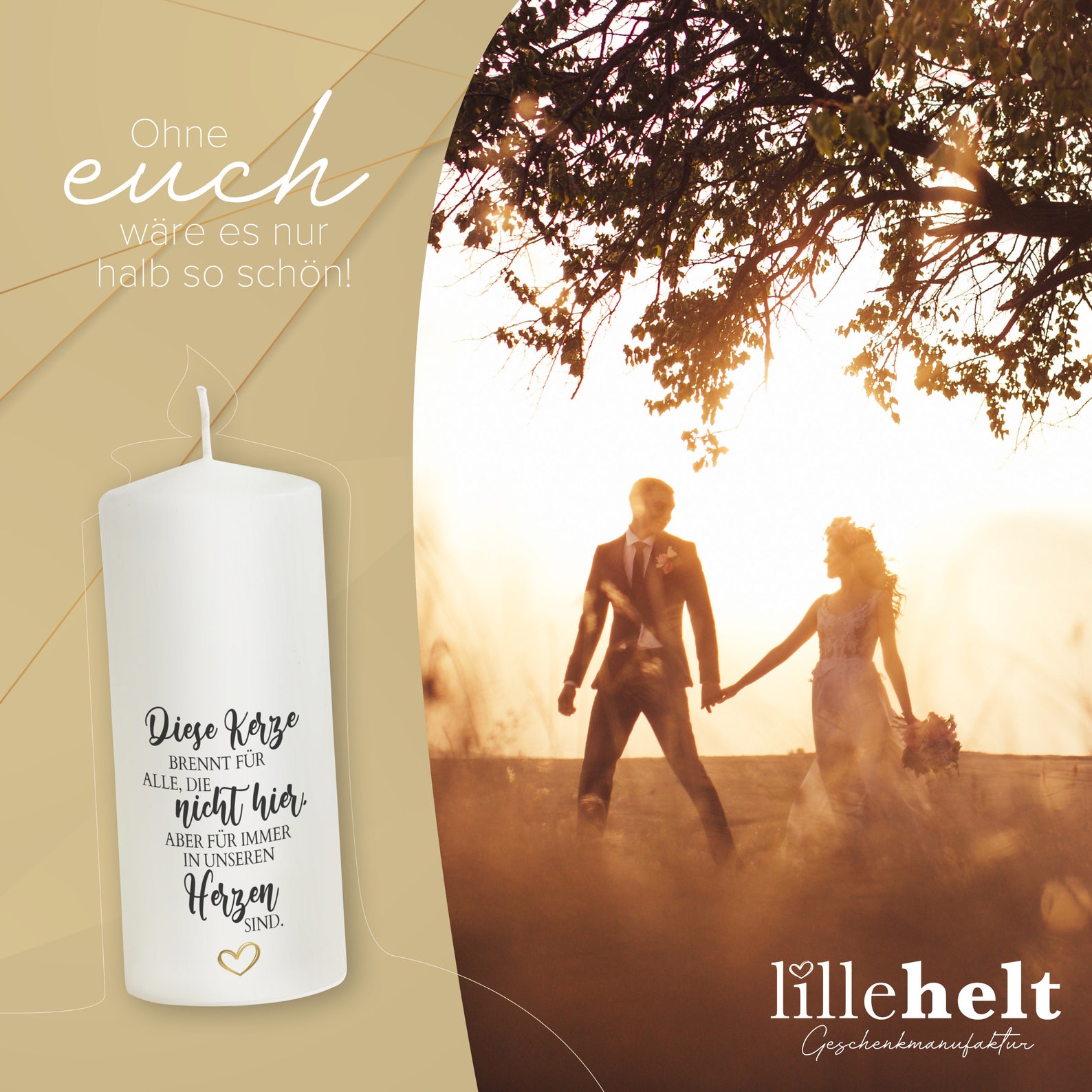 Gedenkkerze für verstorbene Hochzeit Trauerkerze Etsy