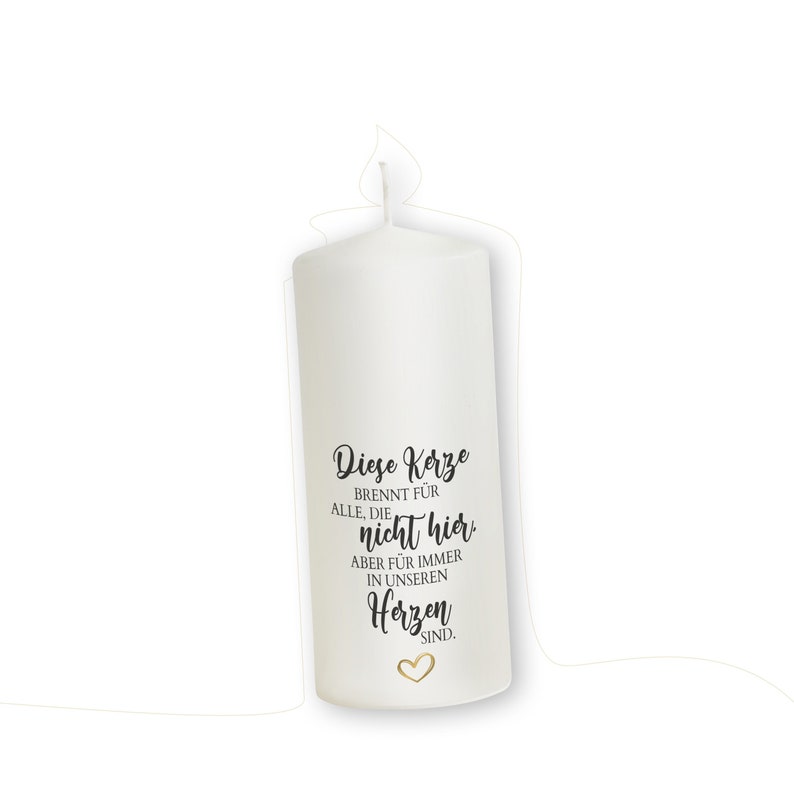 Gedenkkerze für verstorbene Hochzeit Trauerkerze Etsy