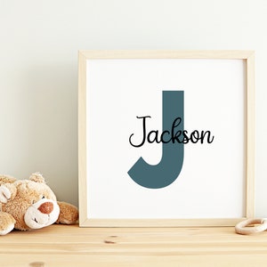 Kinder Benutzerdefinierte Initiale Druckbare Wandkunst | Personalisierter Namensdruck | Wunschfarben | Kinderzimmer Wandkunst | DIGITALER DOWNLOAD