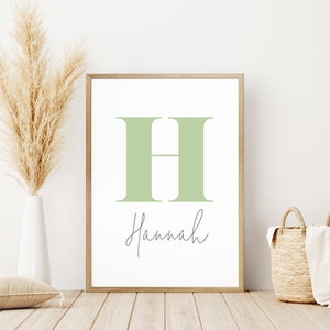 Kinder Benutzerdefinierte Initiale Druckbare Wandkunst | Personalisierter Namensdruck | Wunschfarben | Kinderzimmer Wandkunst | DIGITALER DOWNLOAD