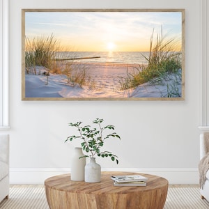Beach Frame Tv Art | Samsung Frame Tv Art | Beach Grass Art | Coastal Art For Tv | The Frame Tv Art | Digital Art for Tv | Coastal Landscape image 3