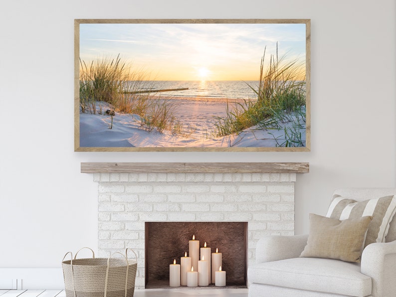 Beach Frame Tv Art | Samsung Frame Tv Art | Beach Grass Art | Coastal Art For Tv | The Frame Tv Art | Digital Art for Tv | Coastal Landscape image 5