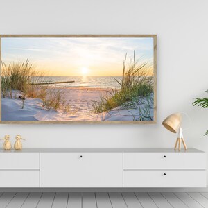 Beach Frame Tv Art | Samsung Frame Tv Art | Beach Grass Art | Coastal Art For Tv | The Frame Tv Art | Digital Art for Tv | Coastal Landscape image 6