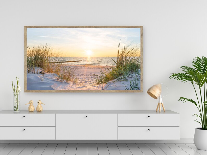 Beach Frame Tv Art | Samsung Frame Tv Art | Beach Grass Art | Coastal Art For Tv | The Frame Tv Art | Digital Art for Tv | Coastal Landscape image 6
