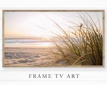Beach Frame Tv Art | Samsung Frame Tv Art | Beach Grass Art | Coastal Art For Tv | The Frame Tv Art | Digital Art for Tv | Coastal Landscape