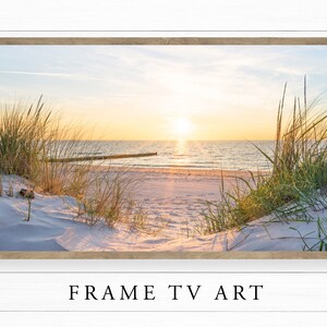 Beach Frame Tv Art | Samsung Frame Tv Art | Beach Grass Art | Coastal Art For Tv | The Frame Tv Art | Digital Art for Tv | Coastal Landscape image 1