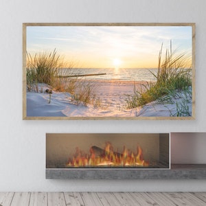 Beach Frame Tv Art | Samsung Frame Tv Art | Beach Grass Art | Coastal Art For Tv | The Frame Tv Art | Digital Art for Tv | Coastal Landscape image 7