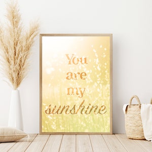 You Are My Sunshine Printable Wall Art | Digital Print | Nursery Wall Art | Nursery Prints | DIGITAL DOWNLOAD