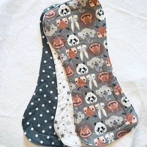 Wild Animal Burp Cloth