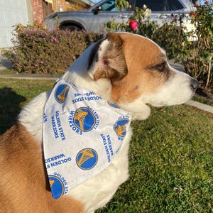 Golden State Warriors dog bandana