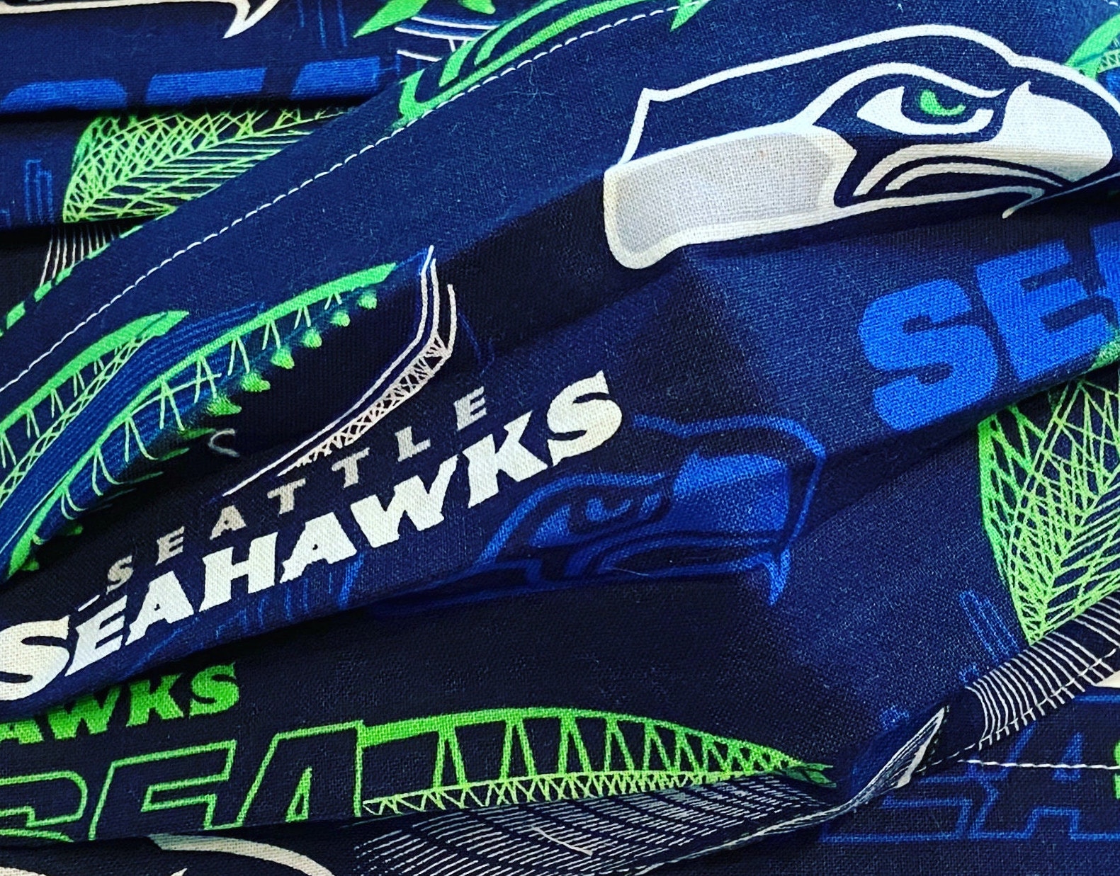 Seattle Seahawks Adult Face Mask - Etsy