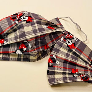 Disney Plaid Face Mask