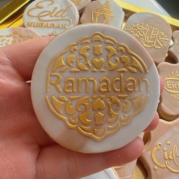 Ramadan Kareem and Eid Mubarak Kareem sugar Cookies 1 Dozen