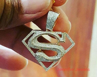 Gold Superman Charm - Etsy