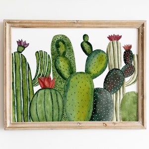 92 Cacti ideas  cactus art, cactus paintings, cactus painting