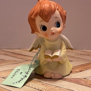 Vintage Painted Bisque Figurine Angel Darling Angels by Kelvin Christmas