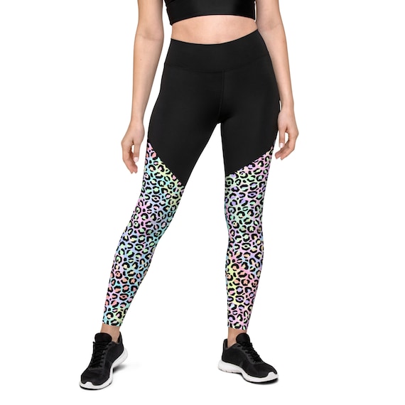 Womens Sports Leggings, Compression Leggings With Leopard Print, Workout  Leggings Leopard Print 