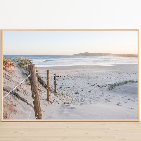 Digital Art Print | Beach Landscape | Colour Version | Australian Sunset Wall Print | Coastal Ocean Photography | Files Only