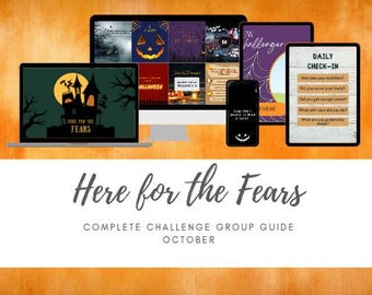 以下が含まれることがあります： "Here for the Fears" チャレンジグループのデジタルガイド。ガイドには、毎日のチェックイン、"Some Like It Hot" チャレンジ、ハロウィーンをテーマにしたデザインが含まれています。