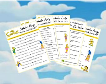 The Simpsons Bachelor Party Game Bundle