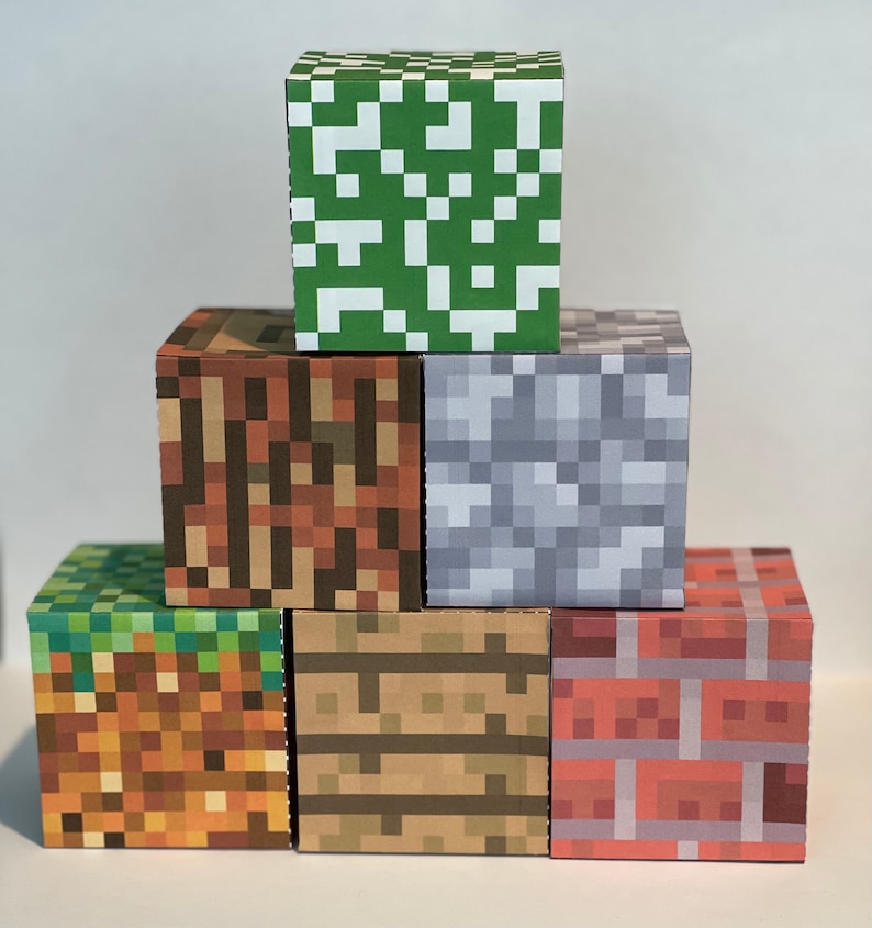 3D Minecraft Blocks - Instant Download - Full Set - Etsy