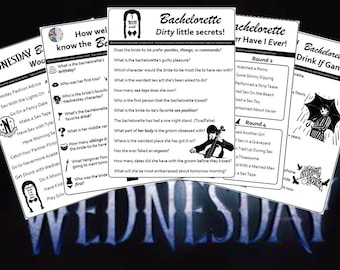 Wednesday Bachelorette Party Game Bundle