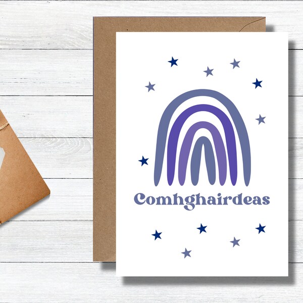 Comhghairdeas Congratulations Card | Gaeilge Irish Language Card | Comhghairdeas means Congratulations in Irish | Occasion Achievement |