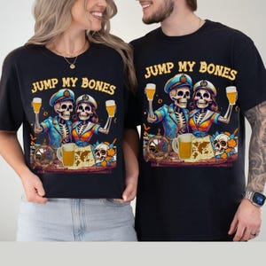 Funny Couples T-shirts, Halloween Couples Shirts, Skeletons matching shirts for Him and Her, Married couples, Engaged Couples, Flirty