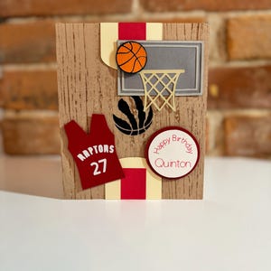 Carte de voeux d'anniversaire Slam Dunk (Toronto Raptors) - Collection personnalisée