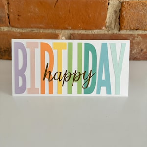 Carte de voeux d'anniversaire arc-en-ciel - Collection originale