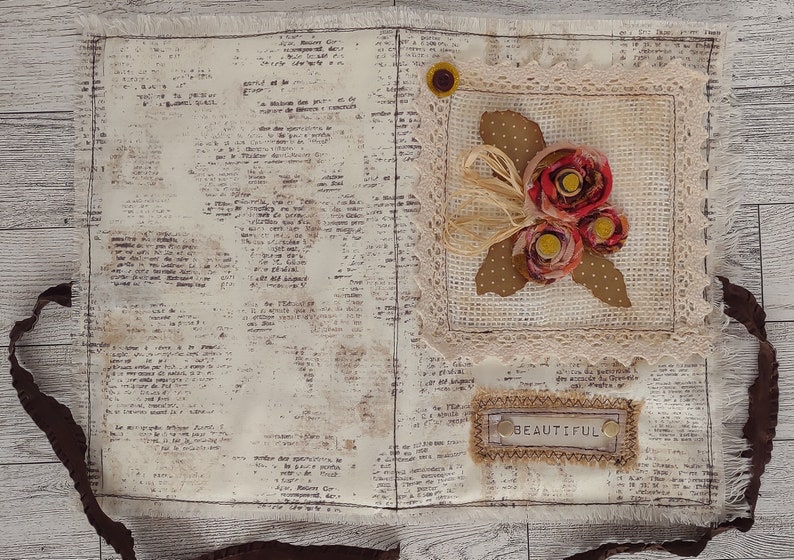 Fabric Soft Junk Journal Cover Only Ready for Your Junk Journal