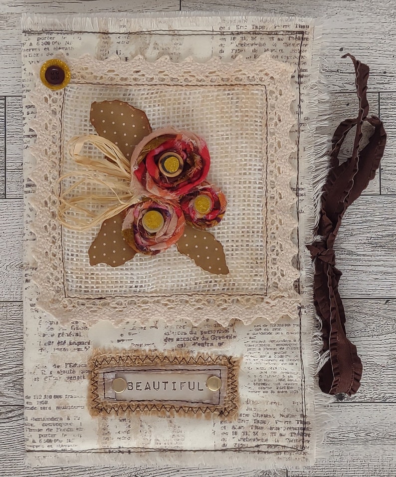 Fabric Soft Junk Journal Cover Only Ready for Your Junk Journal