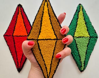 Custom Punch Needle Wall Rug: Gamer Room Decor - Mood Crystal