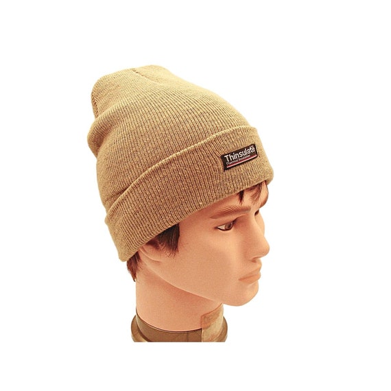 Thinsulate Beanie Thermal Insulated Tan 100% Acry… - image 2