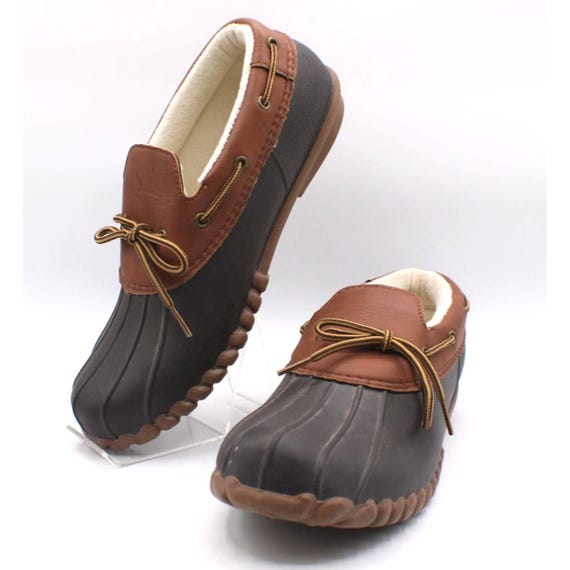 Henry Ferrera Collection Brown & Dark Gray Duck Shoes Women Size 10 Fleece Lined Henry Ferrera Collection Brown & Dark Gray Duck Shoes Women Size 10 Fleece Lined