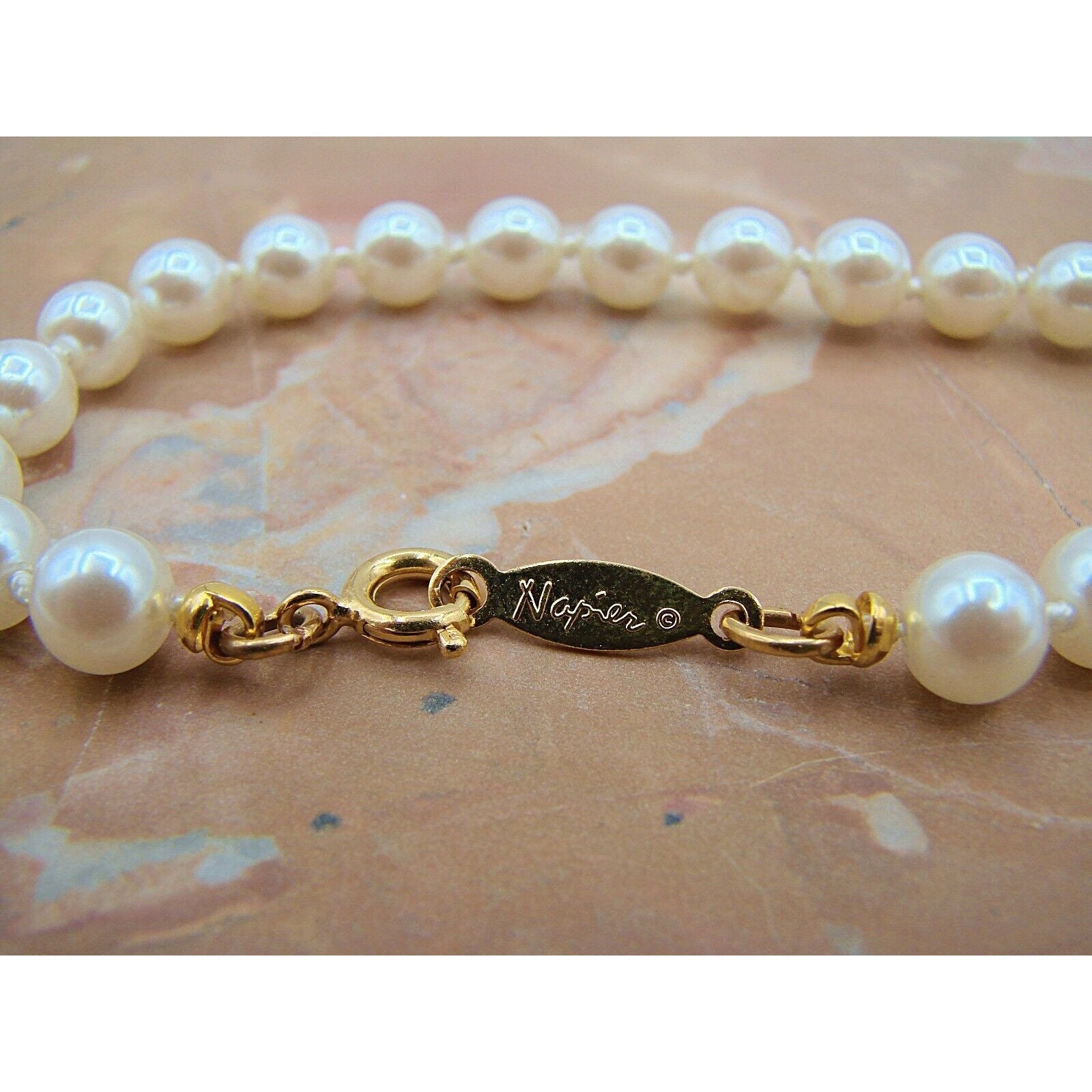 稀少　NAPIER ヴィンテージブレスレット Vintage Napier Gold Tone Chain Bracelet Signed | eBay