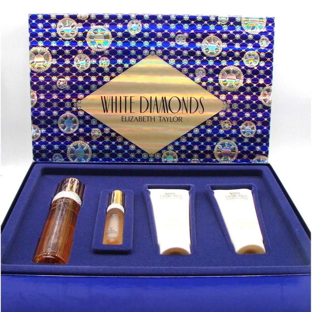 White Diamonds by Elizabeth Taylor, 4 Piece Gift Set for Women with Body Wash main image 1